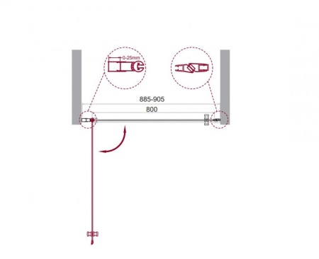 Душевая дверь в нишу BELBAGNO ETNA-B-1 ETNA-B-1-90-C-Cr Душевая дверь в нишу BELBAGNO ETNA-B-1 ETNA-B-1-90-C-Cr