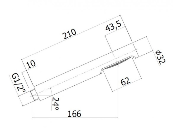 Ручной душ однопозиционный Cezares CZR-B-D1F-ST