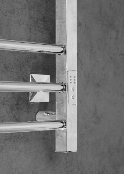 Полотенцесушитель электрический Chromix Berne 50x80 П9 Cr с сухим теном универсальное подключение Полотенцесушитель электрический Chromix Berne 50x80 П9 Cr с сухим теном универсальное подключение