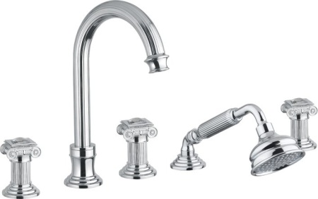 Смеситель на борт ванны с выдвижным душем и переключателем CEZARES OLIMP-BVD OLIMP-BVD-02-O Смеситель на борт ванны с выдвижным душем и переключателем CEZARES OLIMP-BVD OLIMP-BVD-02-O