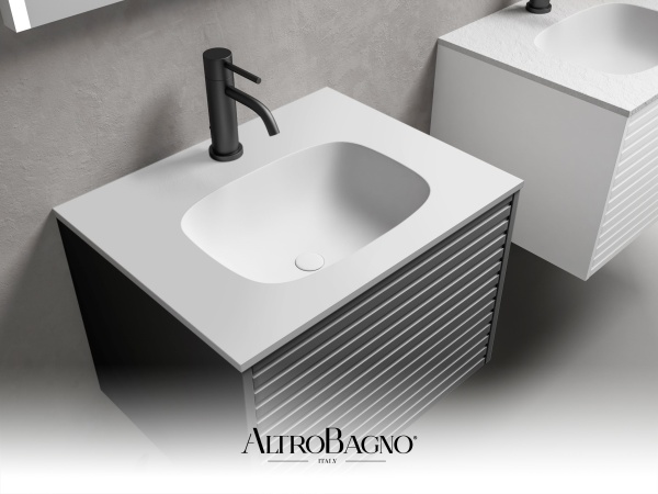 Тумба с раковиной AltroBagno Trento 600 Black Тумба с раковиной AltroBagno Trento 600 Black