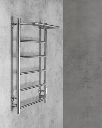 Полотенцесушитель электрический Chromix Bazel 50x80 П5 Cr с полкой