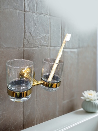 Стакан двойной подвесной AltroBagno Corposo 081702 Or