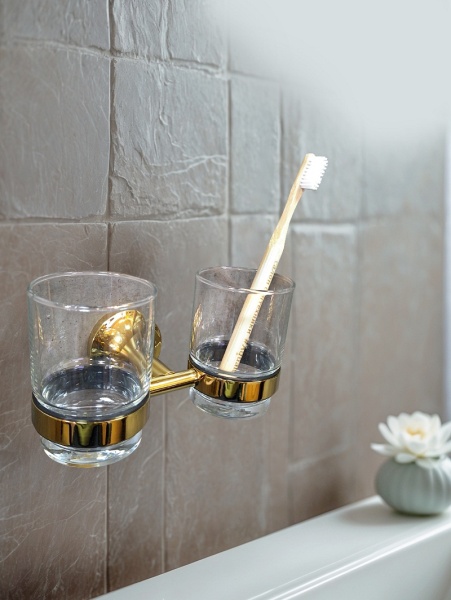 Стакан двойной подвесной AltroBagno Corposo 081702 Or