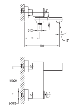 Смеситель для ванны и душа CEZARES BADEN-F-VD-01 Смеситель для ванны и душа CEZARES BADEN-F-VD-01