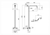 Душевая стойка со смесителем для верхнего и ручного душа Cezares OLIMP-CD-01-O