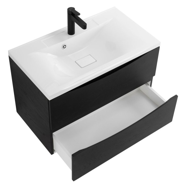 Раковина из искусственного камня 800x450x150 BelBagno BB800/450-LV-ART-PR-NERO