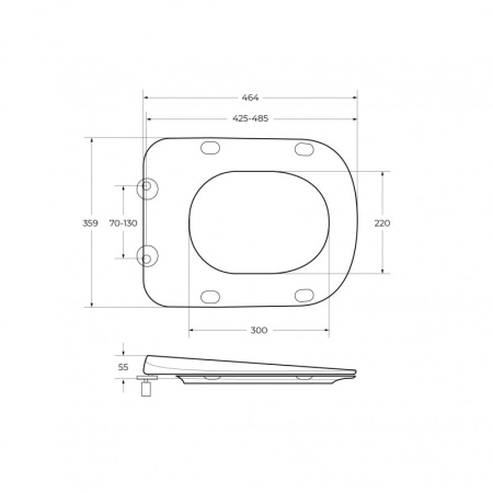 Чаша напольного унитаза CEZARES LUX CZR-159-CPR Чаша напольного унитаза CEZARES LUX CZR-159-CPR