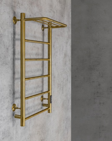 Полотенцесушитель электрический Chromix Bazel 50x80 П5 Br с полкой