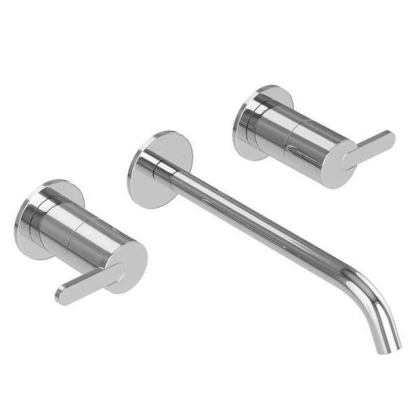 Смеситель для раковины встраиваемый, на три отверстия Cezares LEAF-BLI3L-PS