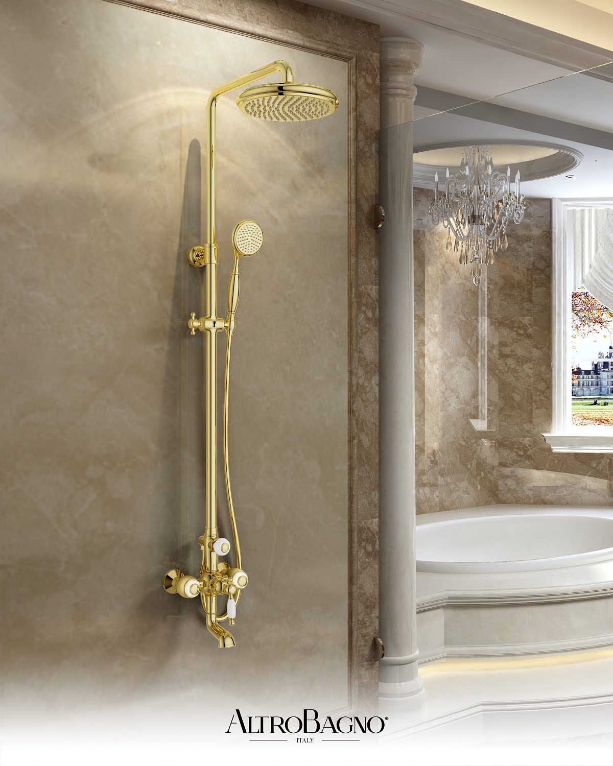 Душевая система AltroBagno Opera 030206 Or
