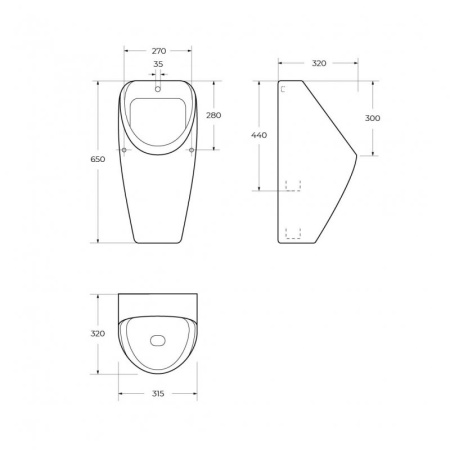 Писсуар CEZARES CZR-5871-UH Писсуар CEZARES CZR-5871-UH
