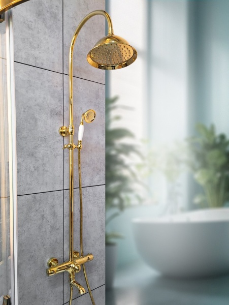 Душевая система с термостатом AltroBagno Beatrice 030404 Or