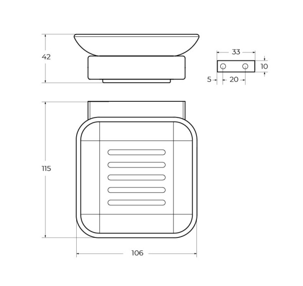 Мыльница подвесная, стекло Cezares SLIDER-SODS-NOP