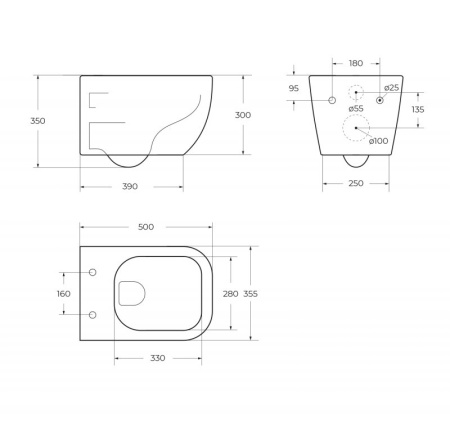 Унитаз подвесной безободковый c сиденьем BelBagno ALPINA BB10100CHR/SC Унитаз подвесной безободковый c сиденьем BelBagno ALPINA BB10100CHR/SC