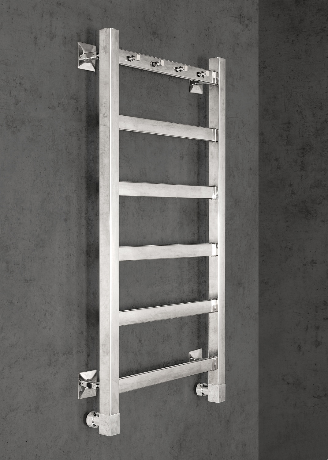 Полотенцесушитель водяной Chromix Granada 40x80 П6 Cr с крючками