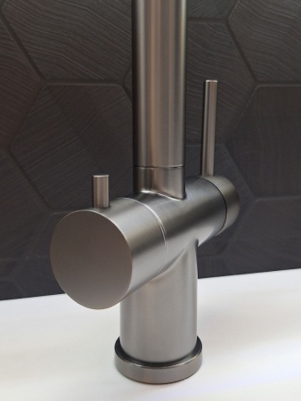 Смеситель для кухни с гибким изливом AltroBagno Flusso 050203 GrMt