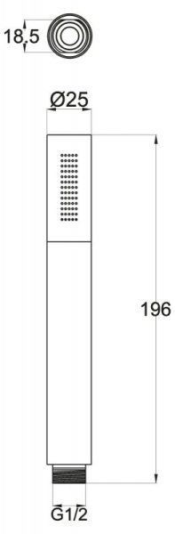 Ручной душ BelBagno CARIN CAR-D1C-CRM