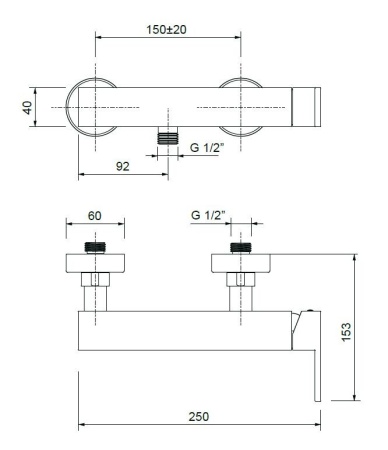 Смеситель для душа однорычажный Cezares UNIKA-DM-01 Смеситель для душа однорычажный Cezares UNIKA-DM-01