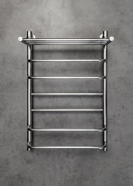 Полотенцесушитель водяной Chromix Brugg 50x80 П6 Cr с верхней полкой Полотенцесушитель водяной Chromix Brugg 50x80 П6 Cr с верхней полкой