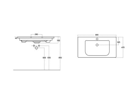 раковина SOFT 90