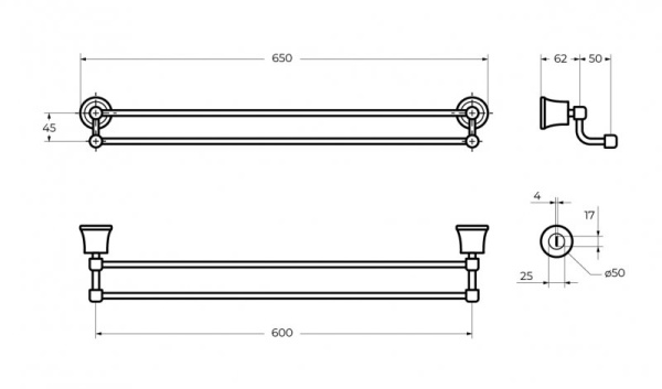 Полотенцедержатель ART&MAX AM-F-8982 Полотенцедержатель ART&MAX AM-F-8982