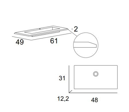 Колонна подвесная с дверью, реверсивная Cezares 55821