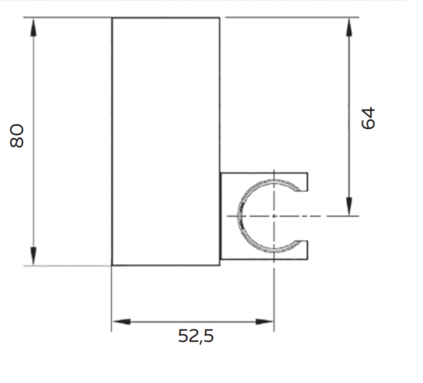 Настенный держатель для ручного душа AltroBagno SHK 070501 Cr