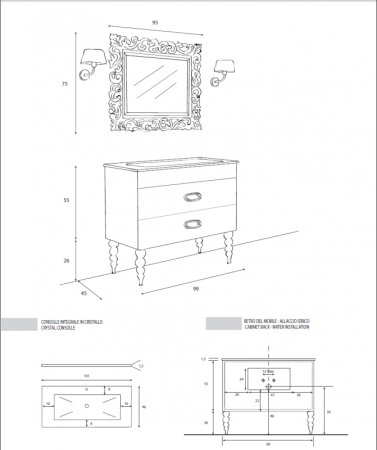 Комплект ножек Cezares Piedini