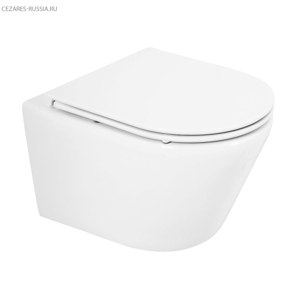 Унитаз подвесной безободковый с сиденьем BelBagno TRE BB8001CHR/SC Унитаз подвесной безободковый с сиденьем BelBagno TRE BB8001CHR/SC