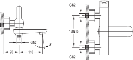 Смеситель для ванны и душа CEZARES TESORO-F-VD-01