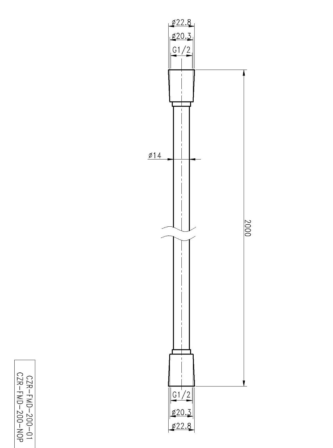 Гибкий шланг CEZARES CZR-FMD-200-01