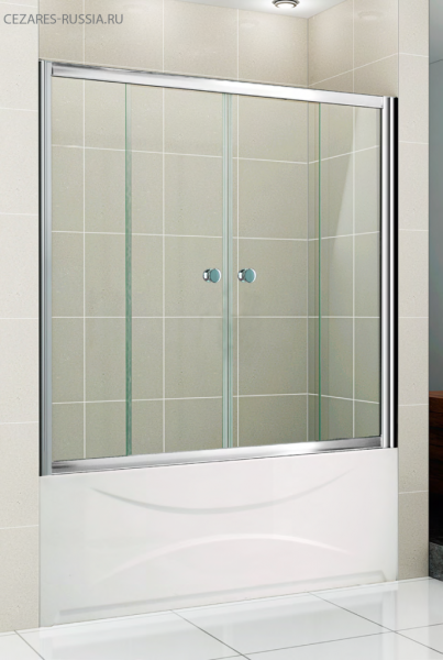 Душевая шторка на ванну CEZARES PRATICO-VF-2 PRATICO-VF-2-170/140-C-Cr