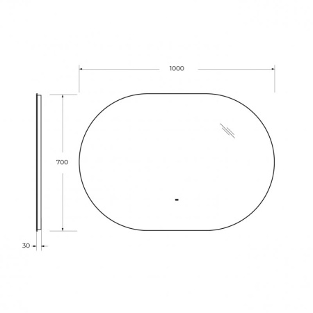 Зеркало Cezares CZR-SPC-VAGUE-1000-700-MOV