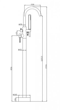 Напольный смеситель BelBagno NOVA NOV-FMT-IN
