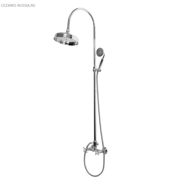 Душевая стойка со смесителем, верхним и ручным душем Cezares LORD-CD-03/24-M Душевая стойка со смесителем, верхним и ручным душем Cezares LORD-CD-03/24-M