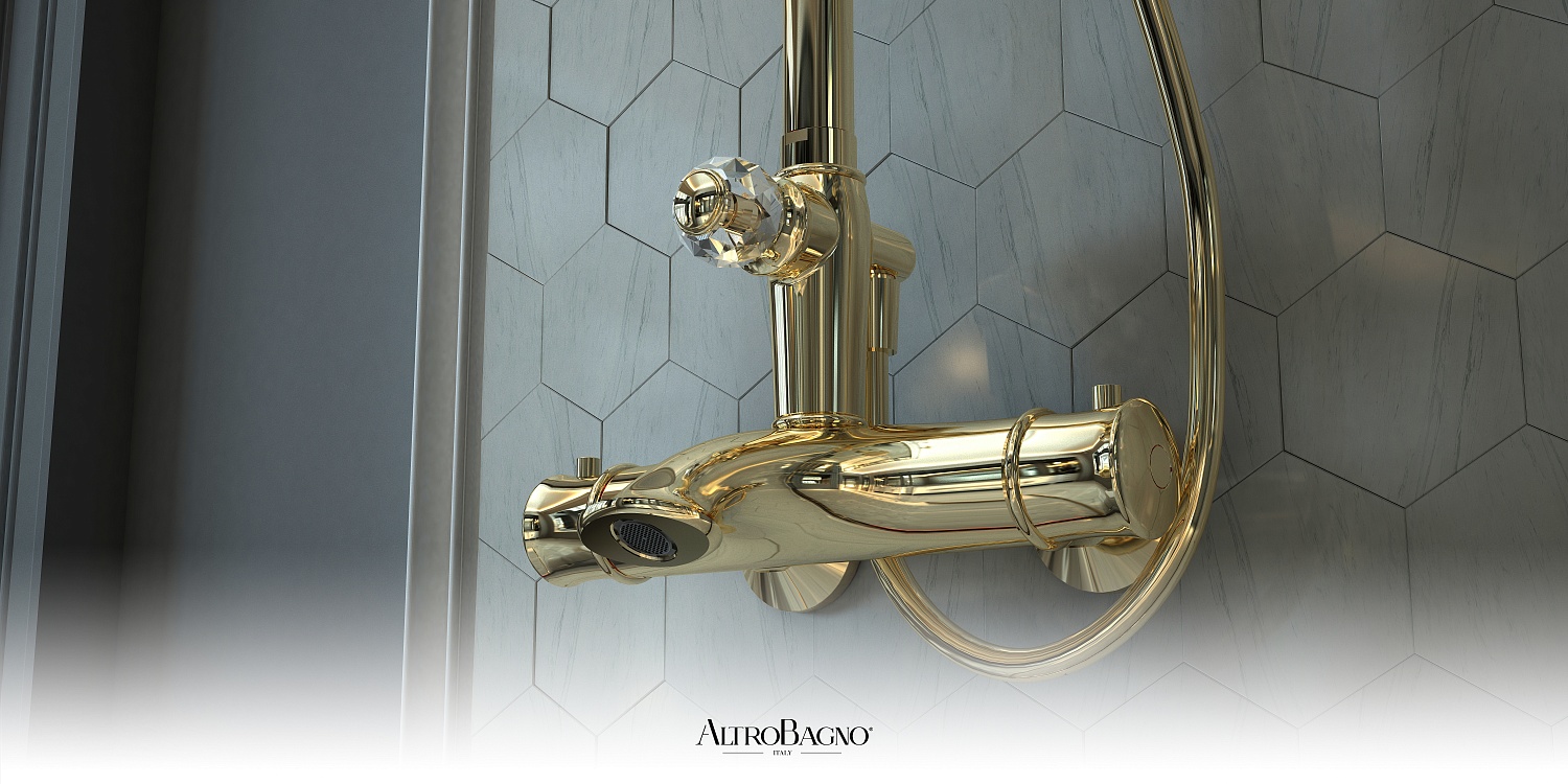 Душевая система с термостатом AltroBagno Beatrice 030408 Or