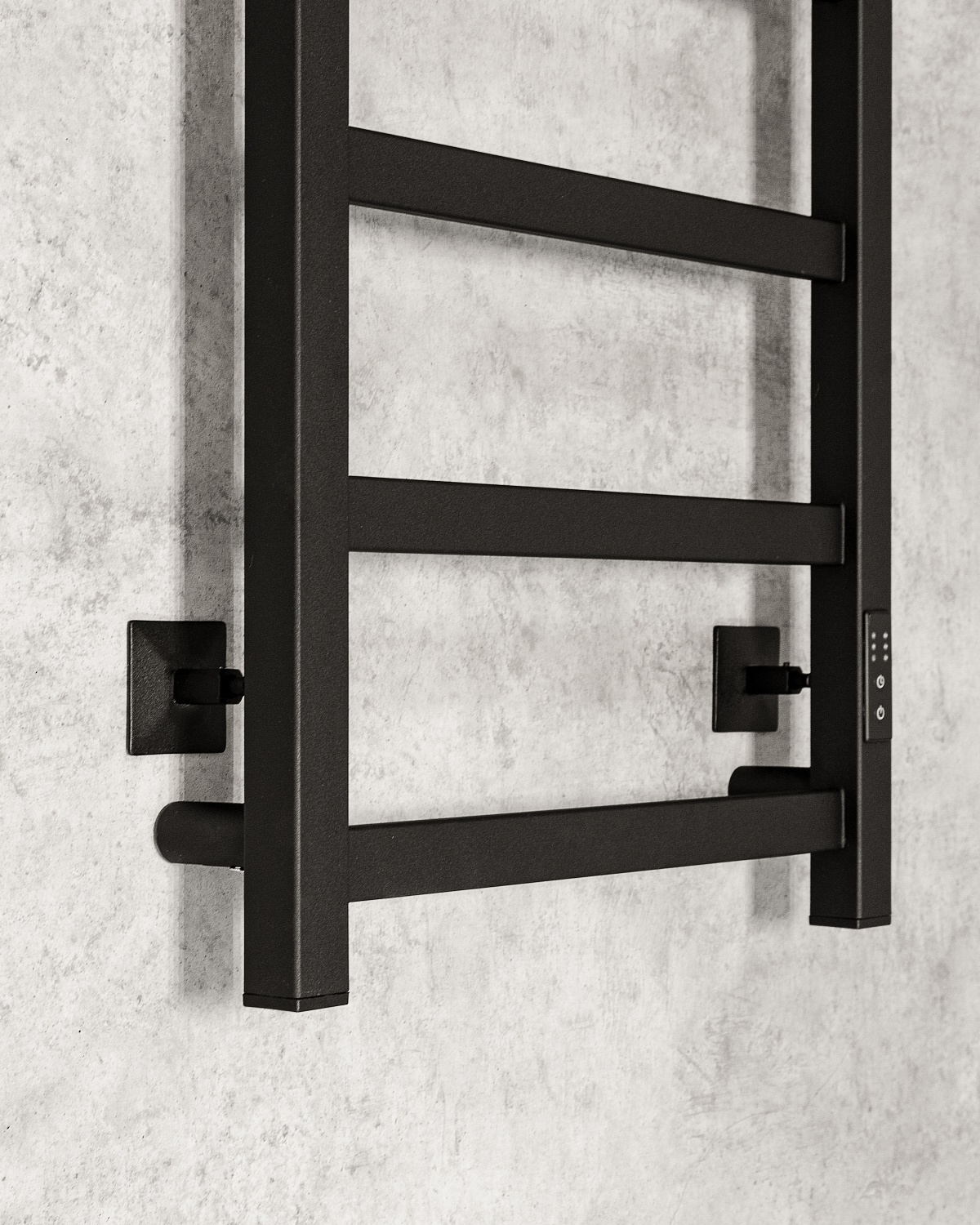 Полотенцесушитель электрический Chromix Porto 40x80 П6 MB с сухим теном с крючками универсальное под