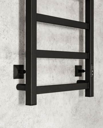 Полотенцесушитель электрический Chromix Porto 40x80 П6 MB с сухим теном с крючками универсальное под