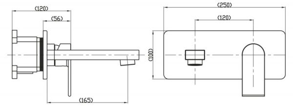 Встраиваемый смеситель для раковины BelBagno NOV NOV-BLVM-IN