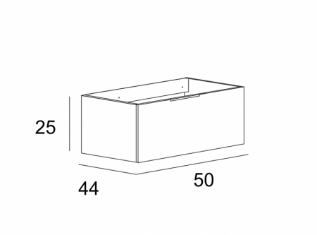 Тумба подвесная под раковину с выдвижным ящиком и внутренним ящиком Cezares 55395