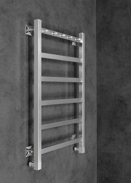 Полотенцесушитель водяной Chromix Granada 50x80 П6 Cr с крючками Полотенцесушитель водяной Chromix Granada 50x80 П6 Cr с крючками
