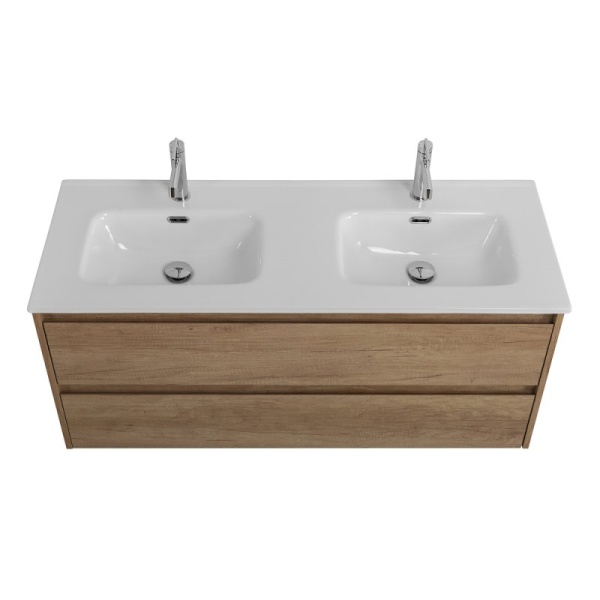 Керамическая раковина с двумя чашами BelBagno BB1200-2-ETL Керамическая раковина с двумя чашами BelBagno BB1200-2-ETL