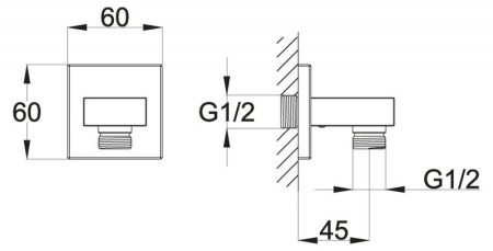 Штуцер BelBagno ARLIE ARL-PG-CRM