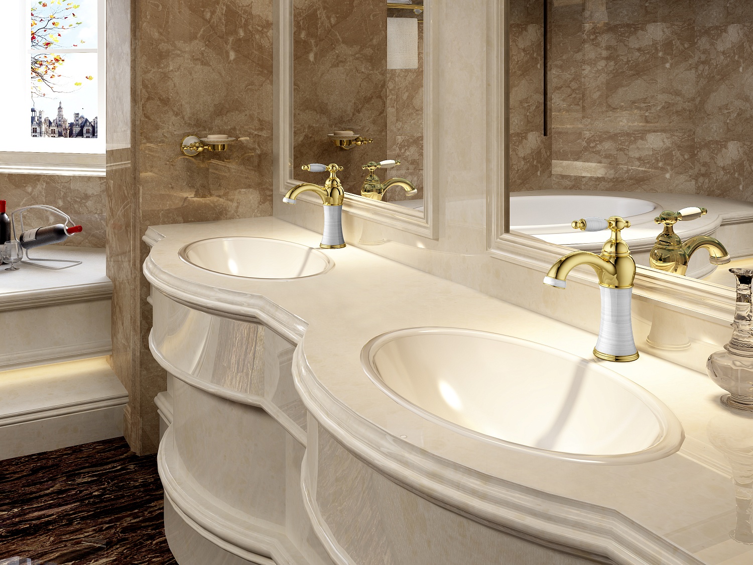 Смеситель для раковины AltroBagno Opera 0118 OrGi