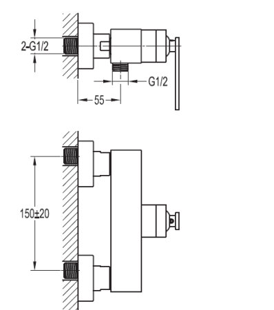 Смеситель для душа CEZARES CITY-F-D-01 Смеситель для душа CEZARES CITY-F-D-01