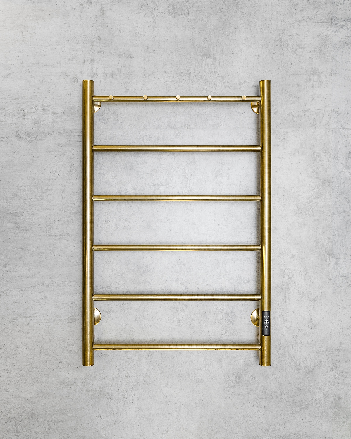 Полотенцесушитель электрический с сухим теном Chromix Bonn 50x80 П6 Br с крючками