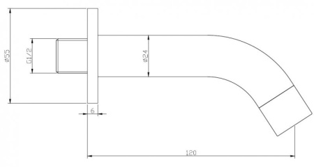 Излив для ванны Cezares ANCONA-BC-CRM  Излив для ванны Cezares ANCONA-BC-CRM