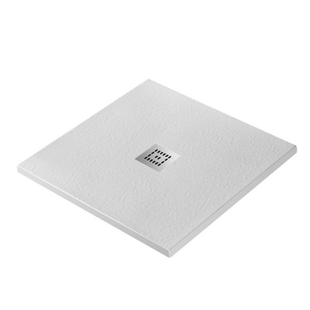 Душевой поддон из искусственного мрамора в комплекте с сифоном BelBagno UNO TRAY-MR-UNO-A-90-35-NERO