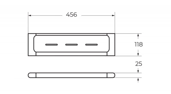 Металлическая полка ART&MAX PLATINO AM-E-3982AL